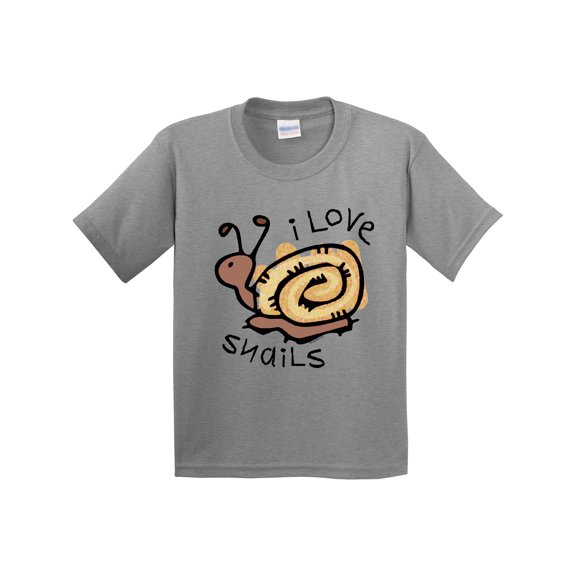 Inktastic I Love Snails Youth T-Shirt