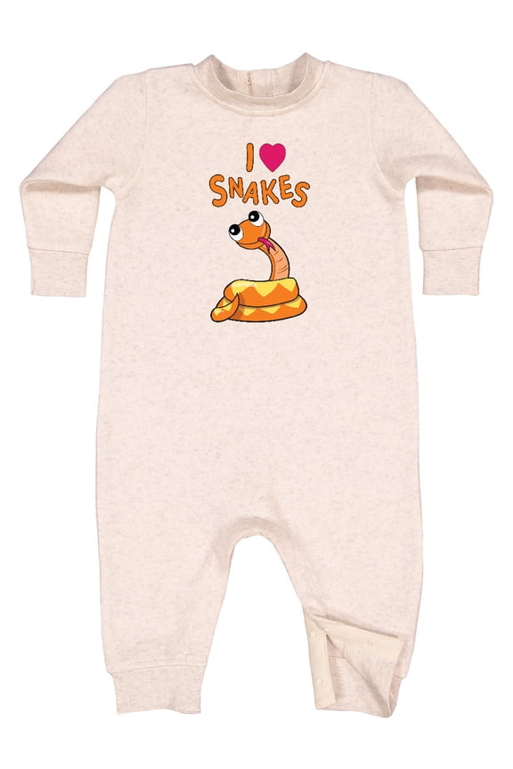 I Love Snakes Baby Fleece Romper