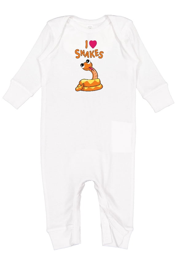 I Love Snakes Baby Romper Coveralls