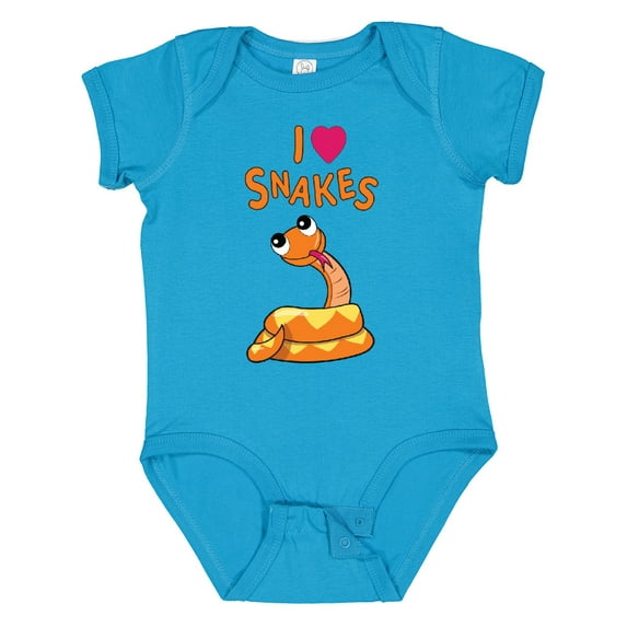 Inktastic I Love Snakes Boys or Girls Baby Bodysuit