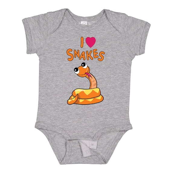 Inktastic I Love Snakes Boys or Girls Baby Bodysuit