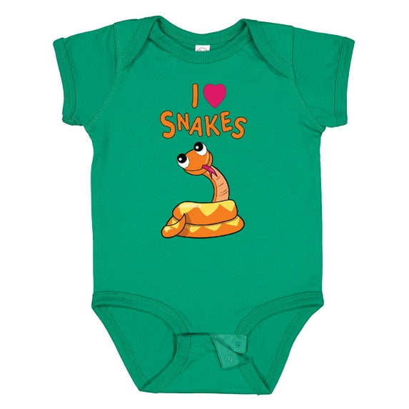 Inktastic I Love Snakes Boys or Girls Baby Bodysuit