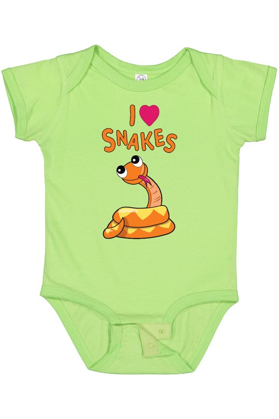 I Love Snakes Boys or Girls Baby Bodysuit
