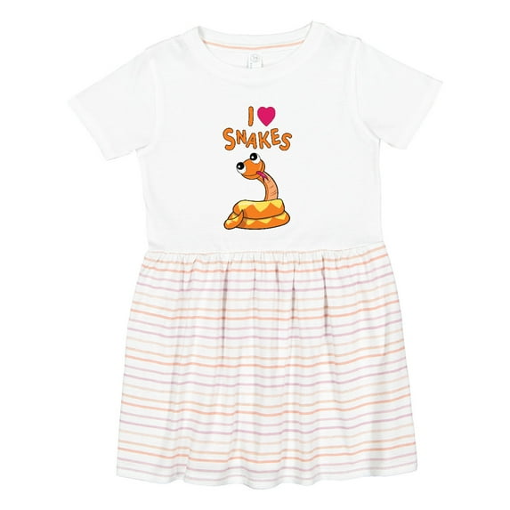 Inktastic I Love Snakes Girls Toddler Dress