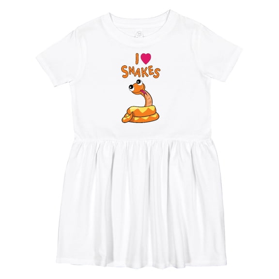 Inktastic I Love Snakes Girls Toddler Dress