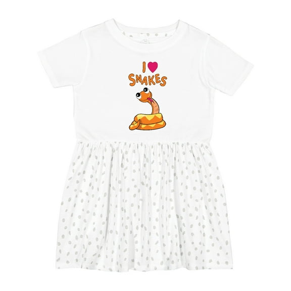 Inktastic I Love Snakes Girls Toddler Dress