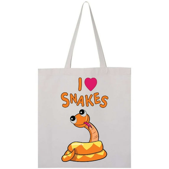 Inktastic I Love Snakes Tote Bag