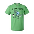 thumbnail image 1 of Inktastic I Love Soccer-Dinosaur in Blue T-Shirt, 1 of 5