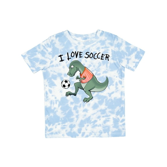 Inktastic I Love Soccer-dinosaur in Orange Boys or Girls Toddler T-Shirt