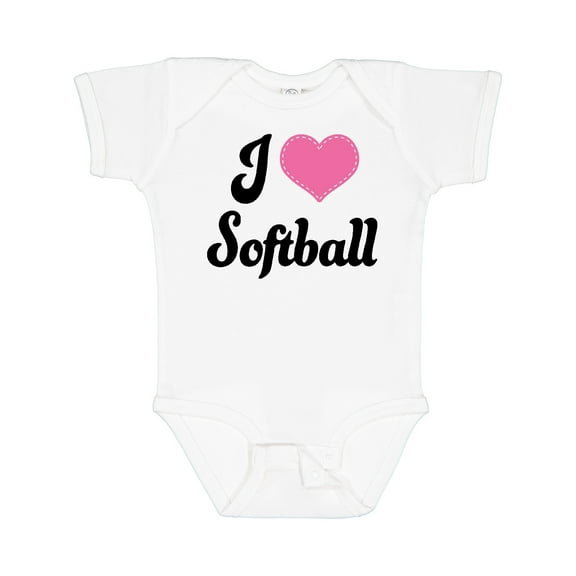Inktastic I Love Softball Girls Sports Girls Baby Bodysuit