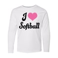 thumbnail image 1 of Inktastic I Love Softball Girls Sports Long Sleeve Youth T-Shirt, 1 of 5
