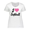 thumbnail image 1 of Inktastic I Love Softball Girls Sports Women's Plus Size T-Shirt, 1 of 5