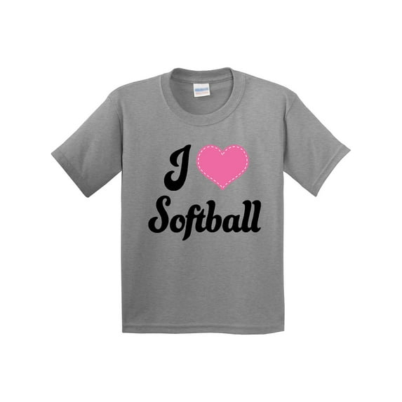 Inktastic I Love Softball Girls Sports Youth T-Shirt