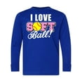 thumbnail image 1 of Inktastic I Love Softball with Softball Replacing O with White Text Long Sleeve Youth T-Shirt, 1 of 5