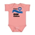 thumbnail image 1 of Inktastic I Love Someone with Colon Cancer Blue Heart Ribbon Boys or Girls Baby Bodysuit, 1 of 5
