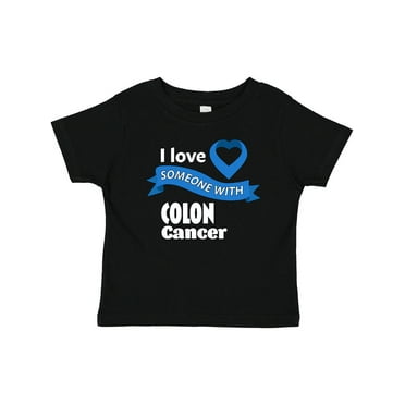 Inktastic I Love Someone with Colon Cancer Blue Heart Ribbon Boys or Girls Baby T-Shirt
