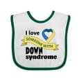 thumbnail image 1 of Inktastic I Love Someone with Down Syndrome Boys or Girls Baby Bib, 1 of 4