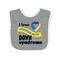 thumbnail image 1 of Inktastic I Love Someone with Down Syndrome Boys or Girls Baby Bib, 1 of 4