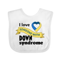 Inktastic I Love Someone with Down Syndrome Boys or Girls Baby Bib