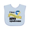 thumbnail image 1 of Inktastic I Love Someone with Down Syndrome Boys or Girls Baby Bib, 1 of 4