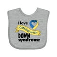 thumbnail image 1 of Inktastic I Love Someone with Down Syndrome Boys or Girls Baby Bib, 1 of 4