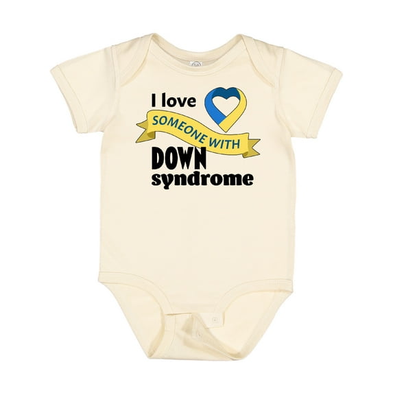 Inktastic I Love Someone with Down Syndrome Boys or Girls Baby Bodysuit