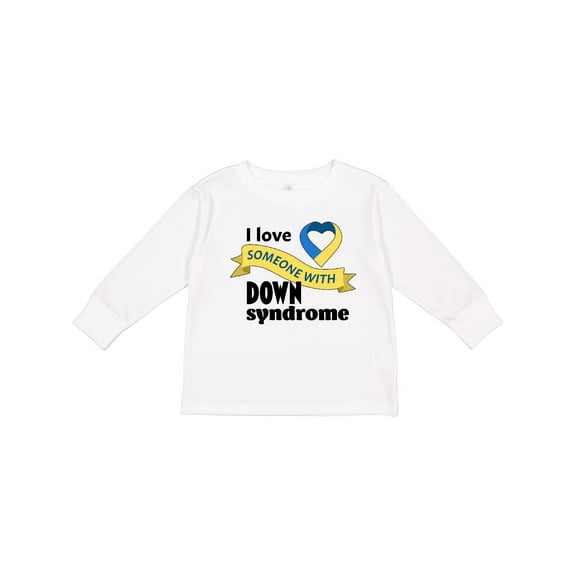 Inktastic I Love Someone with Down Syndrome Boys or Girls Long Sleeve Toddler T-Shirt