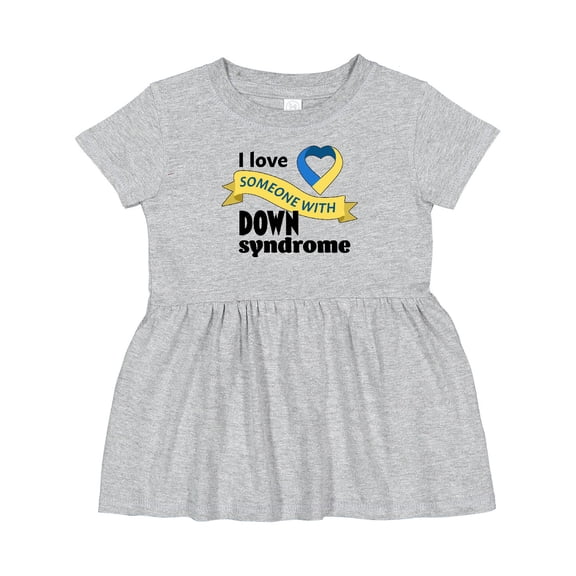 Inktastic I Love Someone with Down Syndrome Girls Baby Dress
