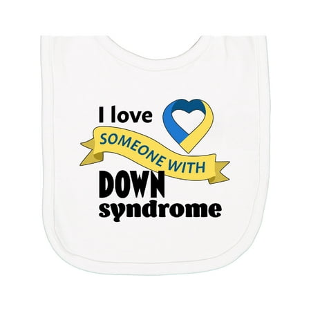 Inktastic I Love Someone with Down Syndrome Newborn Bib