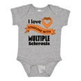 thumbnail image 1 of Inktastic I Love Someone with Multiple Sclerosis Orange Heart Ribbon Boys or Girls Baby Bodysuit, 1 of 5