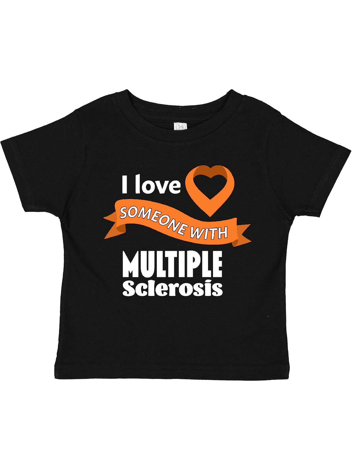 Inktastic I Love Someone with Multiple Sclerosis Orange Heart Ribbon Boys or Girls Toddler T