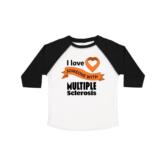 Inktastic I Love Someone with Multiple Sclerosis Orange Heart Ribbon Boys or Girls Toddler T-Shirt