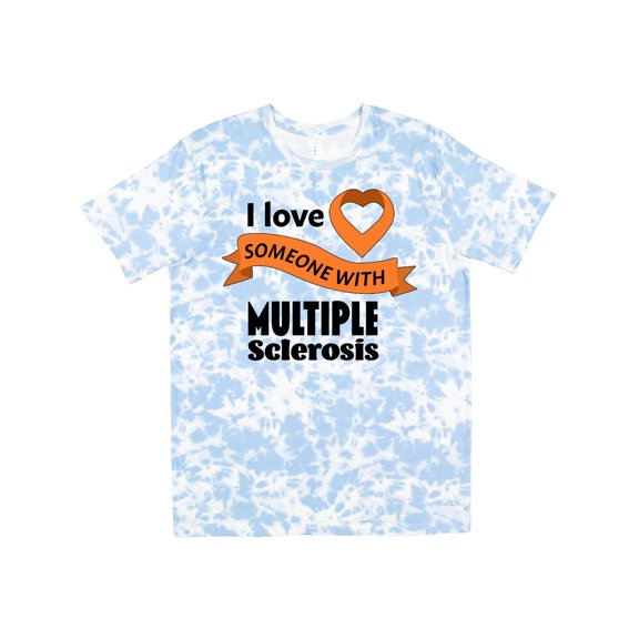 Inktastic I Love Someone with Multiple Sclerosis Orange Heart Ribbon T-Shirt