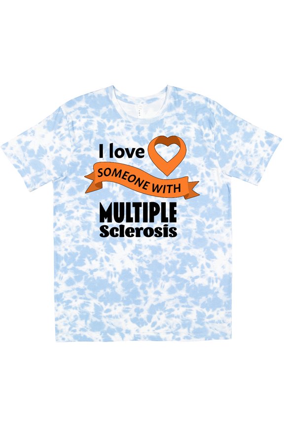 I Love Someone with Multiple Sclerosis Orange Heart Ribbon T-Shirt