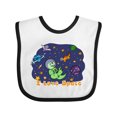 thumbnail image 1 of Inktastic I Love Space Cute Dinos and Planets Boys or Girls Baby Bib, 1 of 4