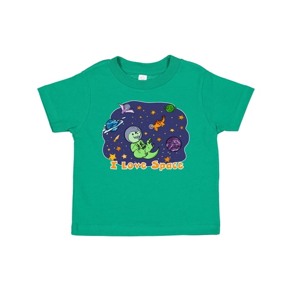 Inktastic I Love Space Cute Dinos and Planets Boys or Girls Toddler T-Shirt