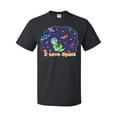 thumbnail image 1 of Inktastic I Love Space Cute Dinos and Planets T-Shirt, 1 of 5