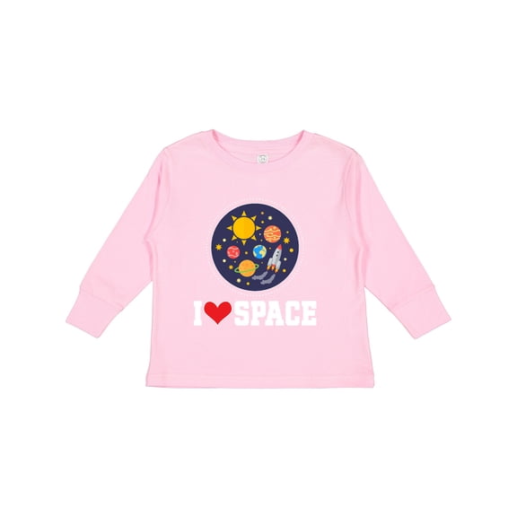 Inktastic I Love Space Rocket Ship Boys or Girls Long Sleeve Toddler T-Shirt