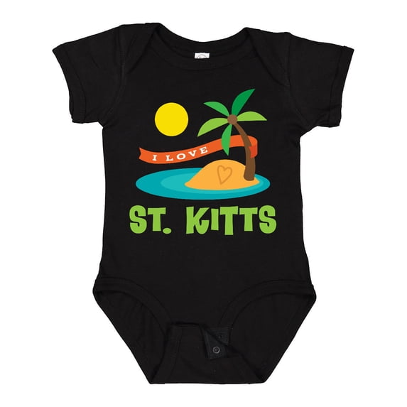 Inktastic I Love St. Kitts Boys or Girls Baby Bodysuit