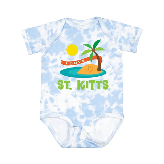 Inktastic I Love St. Kitts Boys or Girls Baby Bodysuit