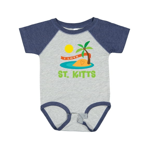 Inktastic I Love St. Kitts Boys or Girls Baby Bodysuit