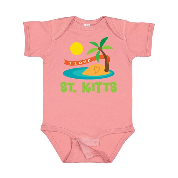 Inktastic I Love St. Kitts Boys or Girls Baby Bodysuit