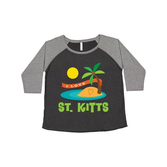 Inktastic I Love St. Kitts Women's Plus Size T-Shirt