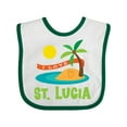 thumbnail image 1 of Inktastic I Love St Lucia Boys or Girls Baby Bib, 1 of 4