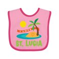 thumbnail image 1 of Inktastic I Love St Lucia Boys or Girls Baby Bib, 1 of 4
