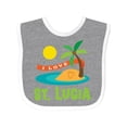 thumbnail image 1 of Inktastic I Love St Lucia Boys or Girls Baby Bib, 1 of 4