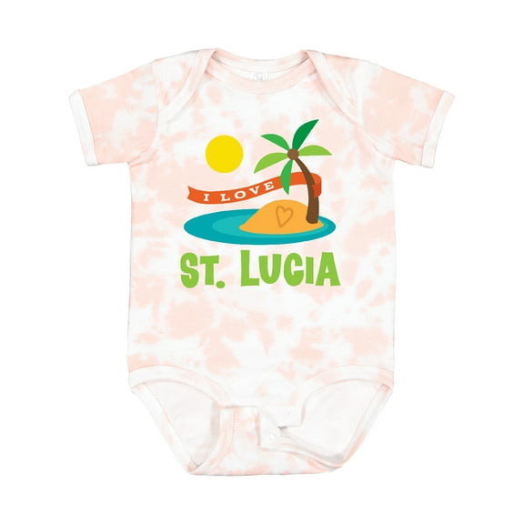 Inktastic I Love St Lucia Boys or Girls Baby Bodysuit