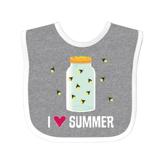 Inktastic I Love Summer Cute Fireflies Boys or Girls Baby Bib