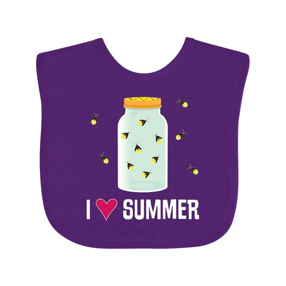 Inktastic I Love Summer Cute Fireflies Boys or Girls Baby Bib