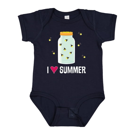 Inktastic I Love Summer Cute Fireflies Boys or Girls Baby Bodysuit